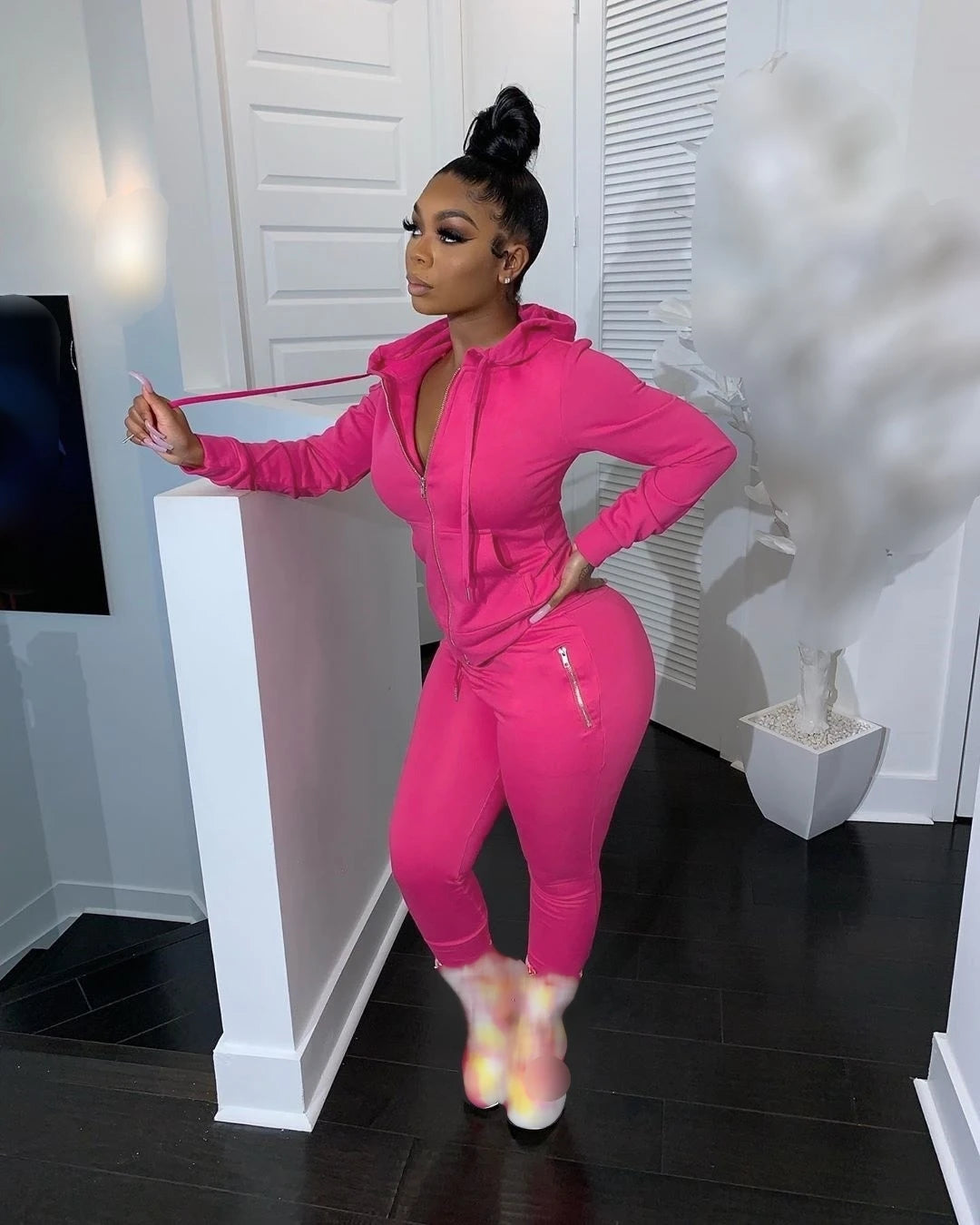 2 piece set women outfits tracksuit long sleeve sweatshirt pants two piece set fall clothes for women  hooded outfits wholesale