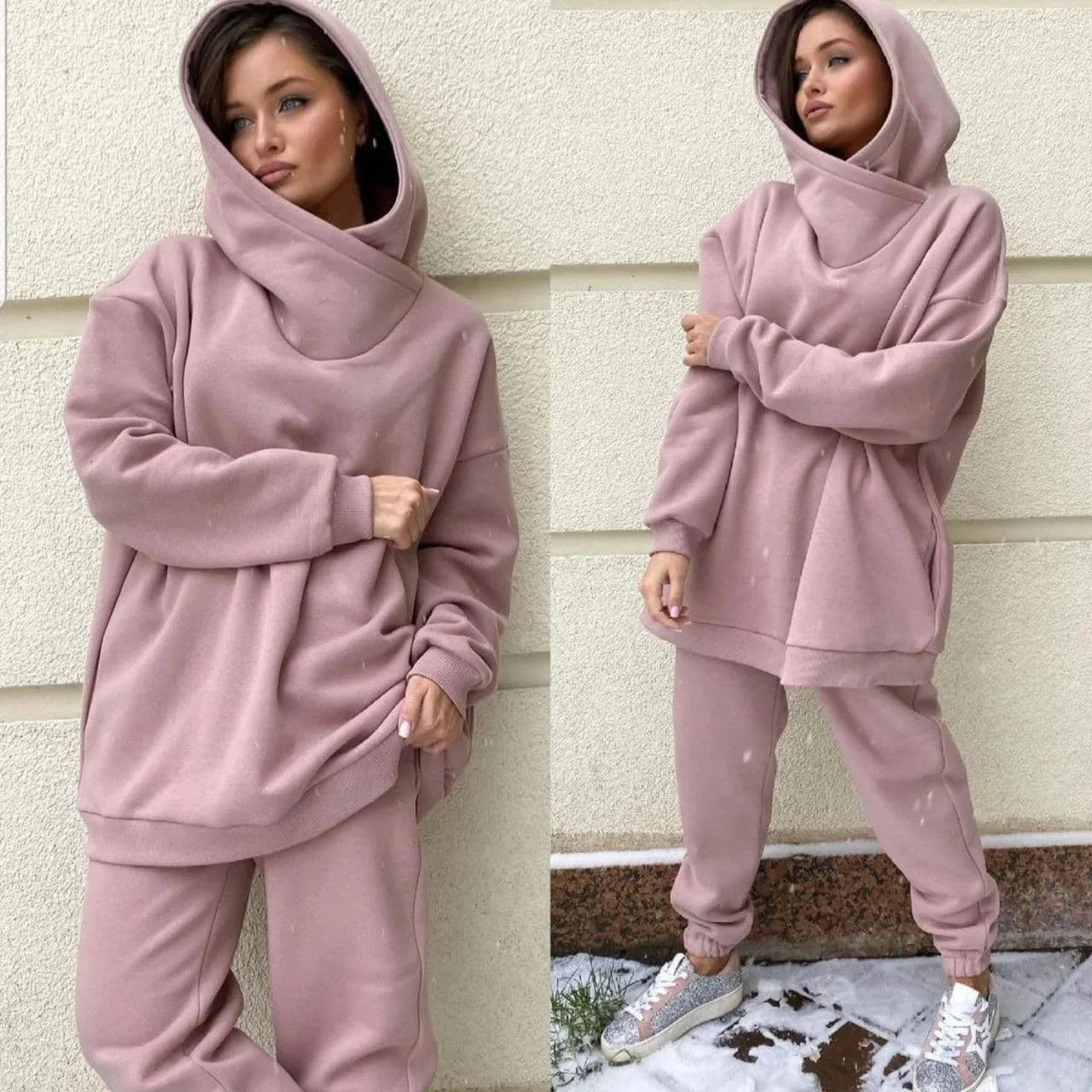 2024 New Autumn And Winter Women's Fashion Casual Sweatshirt Set Two-Piece Set Women's Sports Suit Women's Set Two Pieces