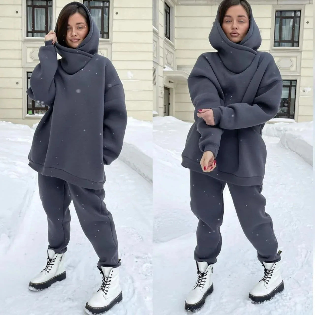 2024 New Autumn And Winter Women's Fashion Casual Sweatshirt Set Two-Piece Set Women's Sports Suit Women's Set Two Pieces