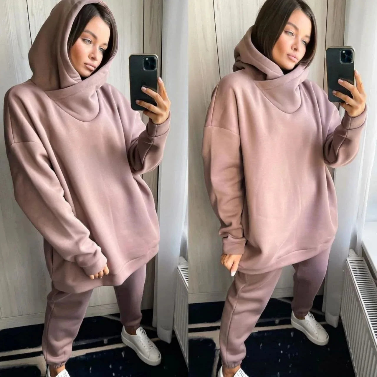 2024 New Autumn And Winter Women's Fashion Casual Sweatshirt Set Two-Piece Set Women's Sports Suit Women's Set Two Pieces